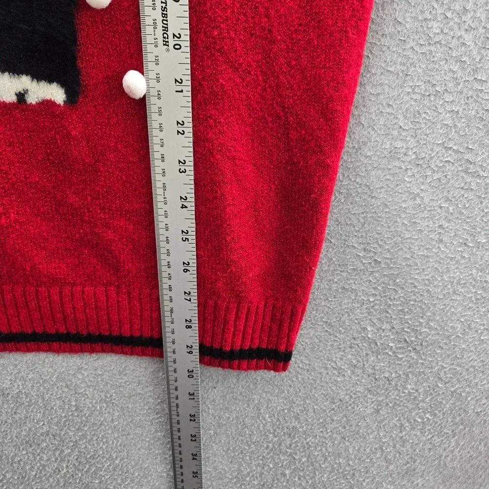 Torrid Women‎ Sweater 1 Red Holiday Cat Ringer Knit Pullover
